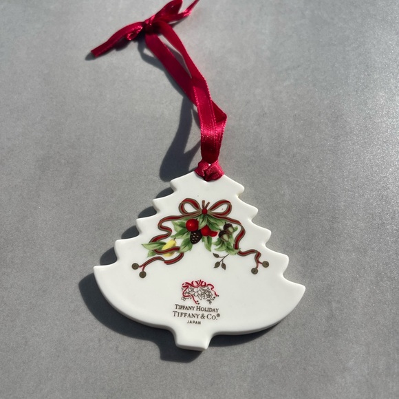 Tiffany & Co. Holiday Bone China Flat Christmas Tree Ornament - Picture 2 of 3
